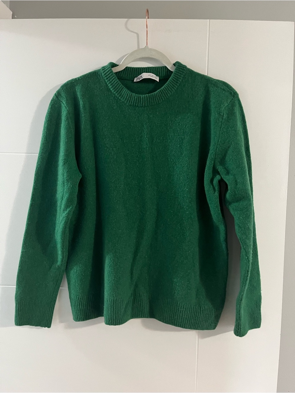 Zara Emerald Green Crewneck Sweater